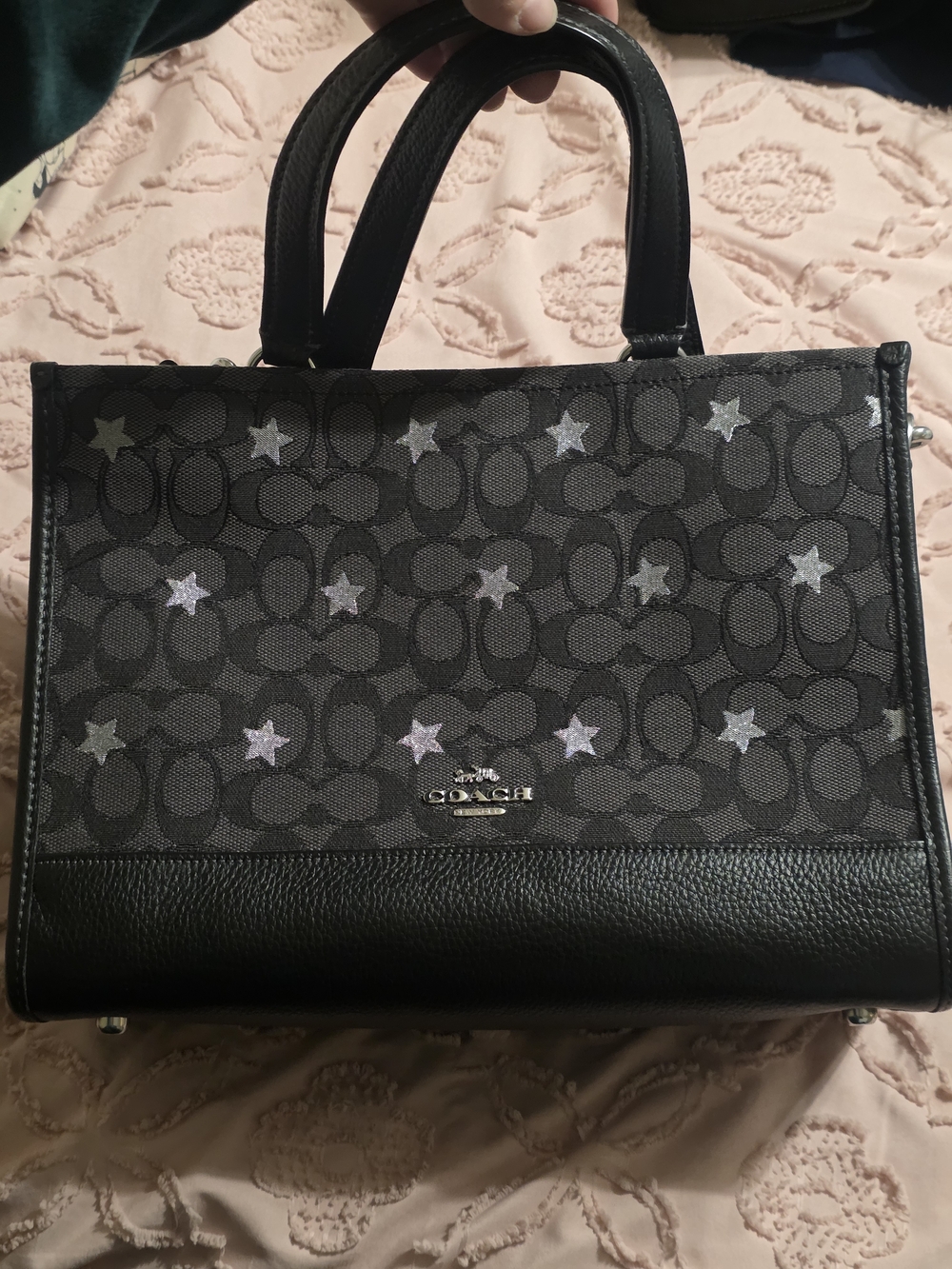 Coach Dempsey Tote 22 in Signature Jacquard with Star Embroidery